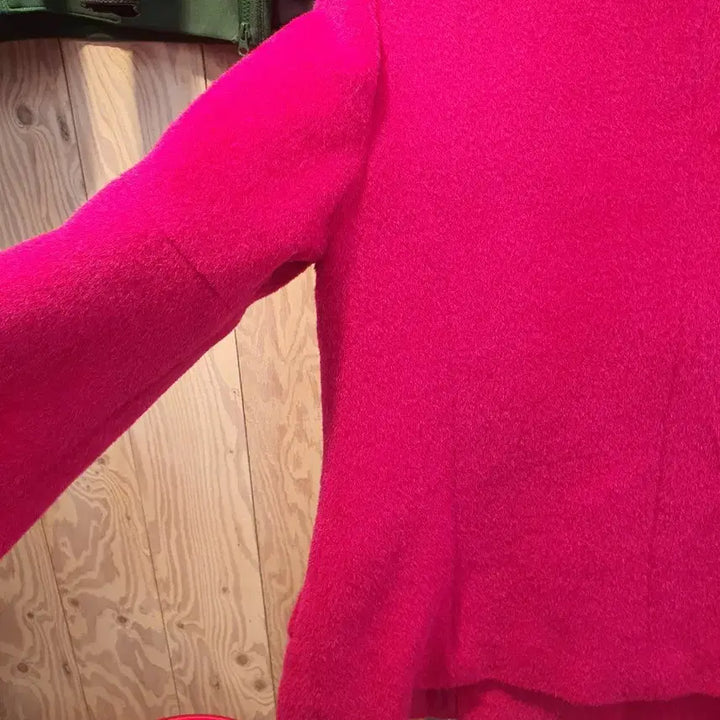 [BUNJANG] Shema Premium Wool Angora Jacket - Hot Pink - Size 66 / (앙고라40%) 쉐마 프리미엄 울 앙고라 자켓 / 핫핑크 / 66