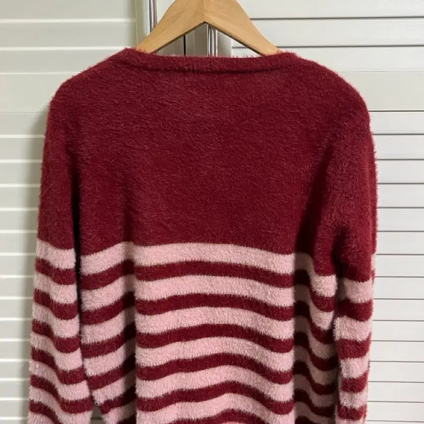 [BUNJANG] Marie Claire Hair-y Stripe Cardigan / 마리끌레르 헤어리 스트라이프 가디건