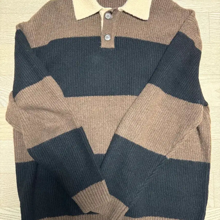 [BUNJANG] Il Corso Rugby Stripe Knit 105 / 일꼬르소 럭비스트라이프 니트