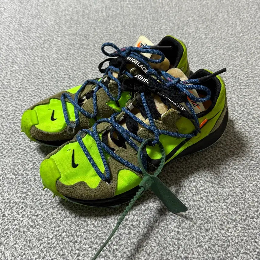 [BUNJANG] Nike Off-White Zoom Terra Kiger Green Sneakers / 나이키 오프화이트 줌 테라 카이거 그린 240