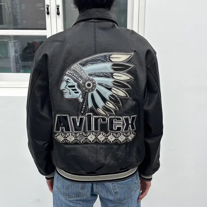 [BUNJANG] Avirex Leather Jacket / 아비렉스 레더 자켓