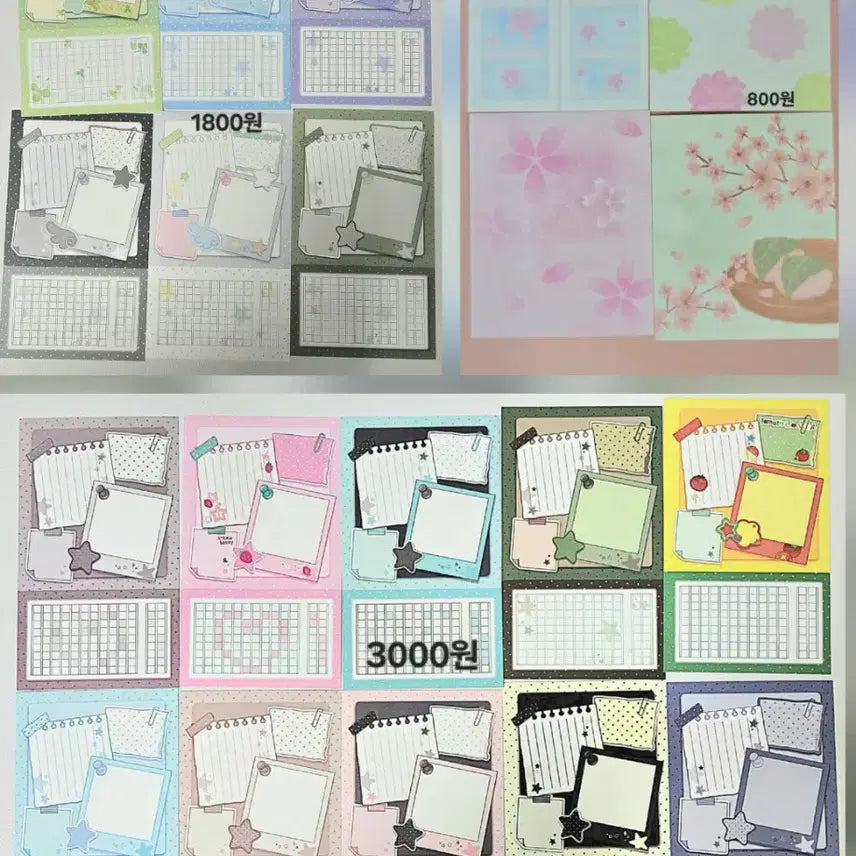 [BUNJANG] Mojo Paper Item Bundle Set / 모조지띵 양도 판매 소분(단팥 평화조각 서티 말랑콩 김헹푸 콩젤리 등)