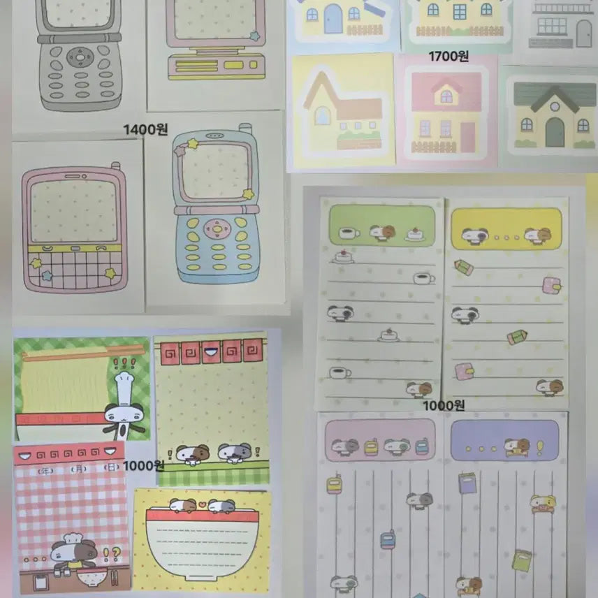 [BUNJANG] Mojo Paper Item Bundle Set / 모조지띵 양도 판매 소분(단팥 평화조각 서티 말랑콩 김헹푸 콩젤리 등)