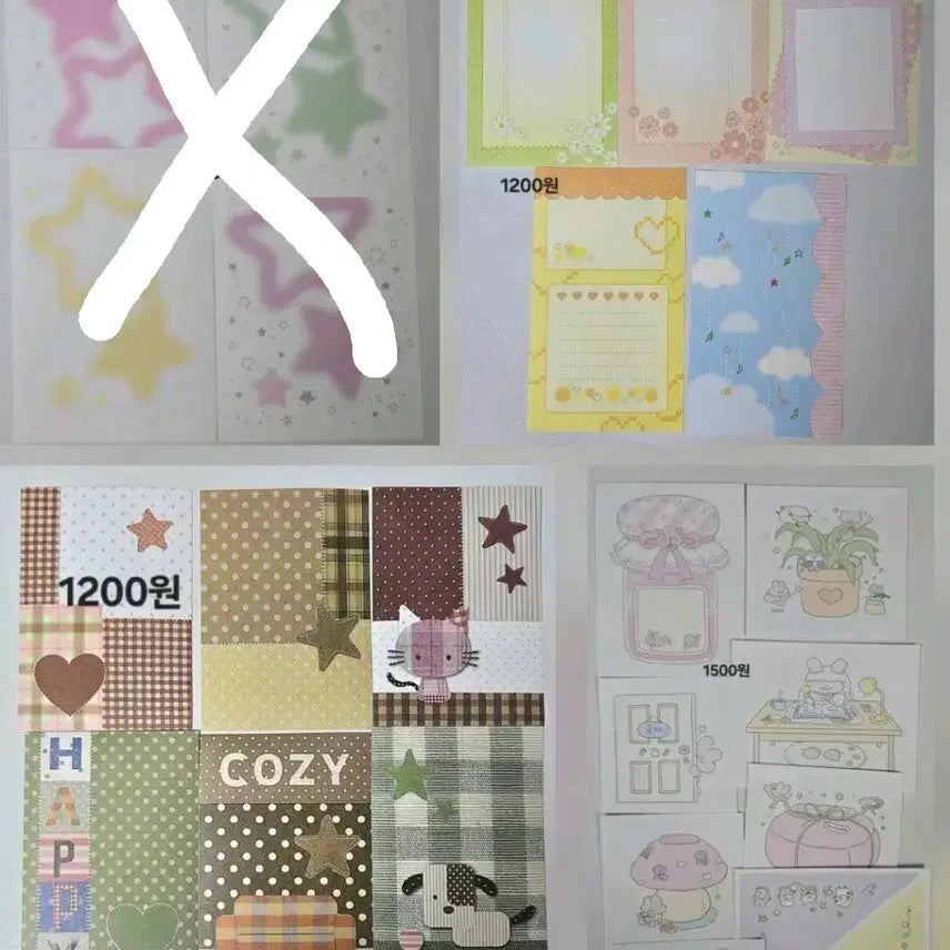 [BUNJANG] Mojo Paper Item Bundle Set / 모조지띵 양도 판매 소분(단팥 평화조각 서티 말랑콩 김헹푸 콩젤리 등)