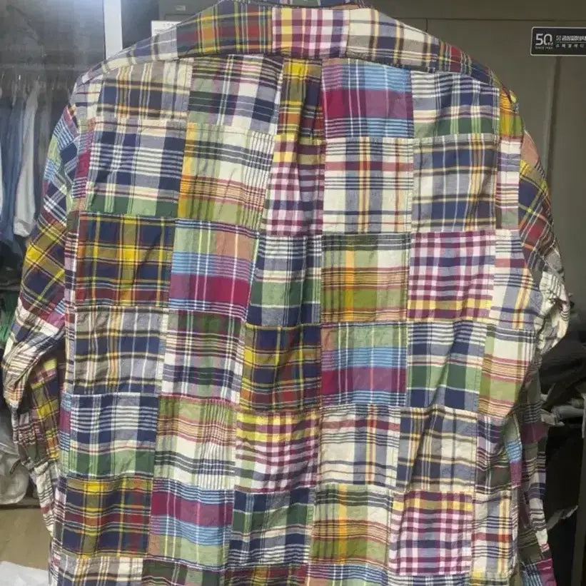 [BUNJANG] Polo Patchwork Shirt L Size / 폴로 패치워크 셔츠 L사이즈