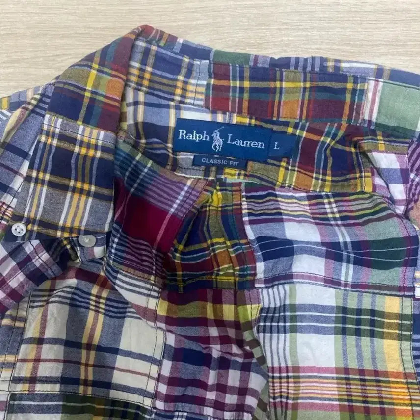 [BUNJANG] Polo Patchwork Shirt L Size / 폴로 패치워크 셔츠 L사이즈
