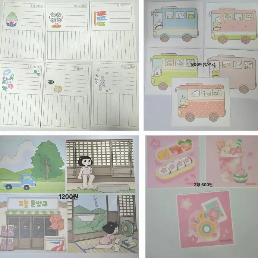 [BUNJANG] Mojo Paper Deco Stickers Bundle / 모조지띵 양도 판매 소분(도리 데코보코 제리 누리다 포랑 야옹피쓰  등)