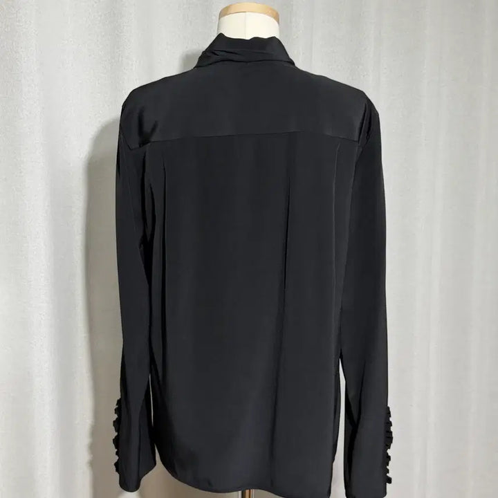 [BUNJANG] Time Silk Tie Strap Blouse (Black) / 한섬 타임 실크 타이 스트랩 블라우스 (블랙) - 미착용 새상품