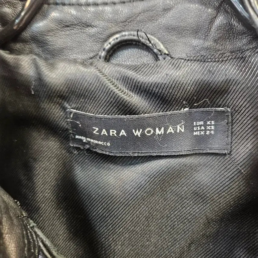 [BUNJANG] Zara Black Leather Rider Jacket / 자라 블랙 가죽 라이더 자켓<s>