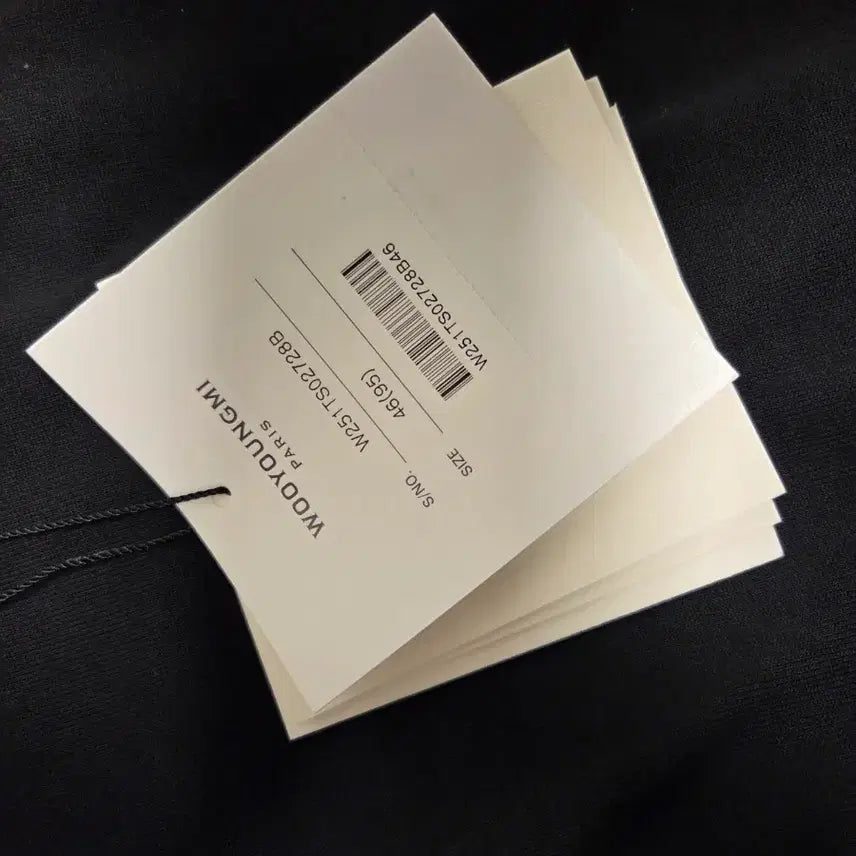 [BUNJANG] Wooyoungmi 25FW Black Square Logo T-Shirt (Size 48) / [새제품] 우영미 25FW 블랙 스퀘어 자수로고 반팔 티셔츠 48