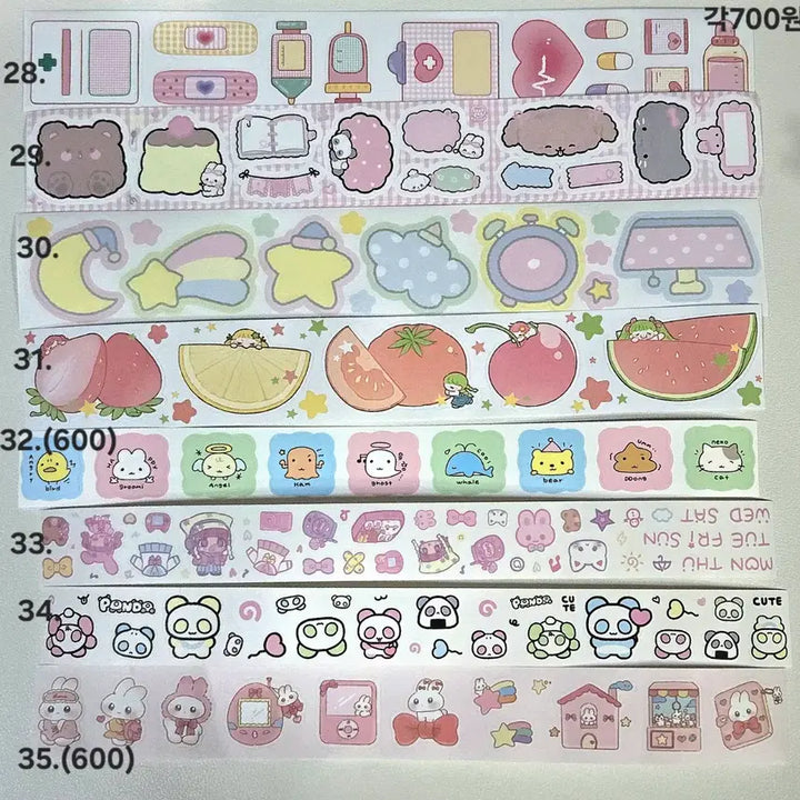 [BUNJANG] Kiss Cut Stickers Bundle Set / 키스컷 200종 소분띵 판매(쭈쭈해 모이또이 훈찌 핑루 제리 단팥 등)