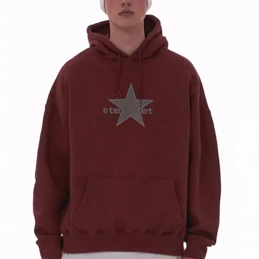 [BUNJANG] Teket US Hoodie Burgundy M Size / 테켓 us 후드티 버건디 m사이즈
