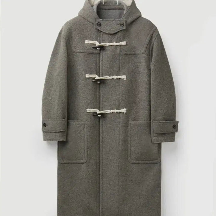 [BUNJANG] Cour Oversized Alpaca Blend Duffle Coat M Dark Gray Melange / 쿠어 오버사이즈 알파카 블렌드 더플코트 M 다크그레이멜란지