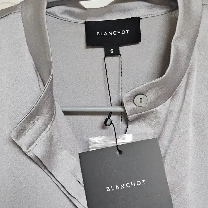 [BUNJANG] Blanchot Satin Shirt Gray / 블랑쇼 blanchot 새틴 셔츠 그레이