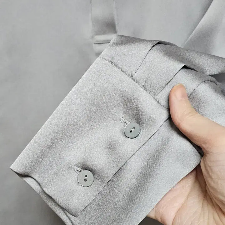[BUNJANG] Blanchot Satin Shirt Gray / 블랑쇼 blanchot 새틴 셔츠 그레이