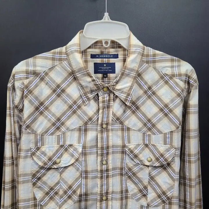 [BUNJANG] R.NEWBOLD Paul Smith Embroidered Logo Western Check Shirt XL / R.NEWBOLD 알뉴볼드 폴스미스 자수로고 웨스턴 체크 셔츠
