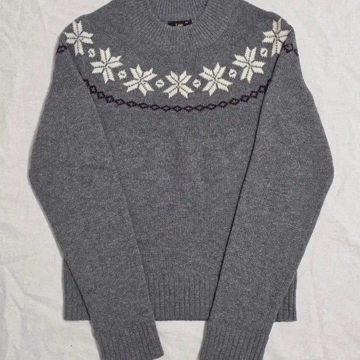[BUNJANG] Lee Nordic Snowflake Knit Sweater / Lee 리 노르딕 눈꽃 니트