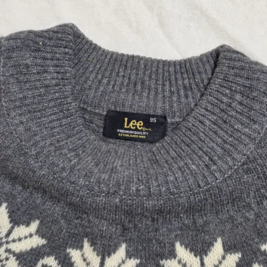 [BUNJANG] Lee Nordic Snowflake Knit Sweater / Lee 리 노르딕 눈꽃 니트