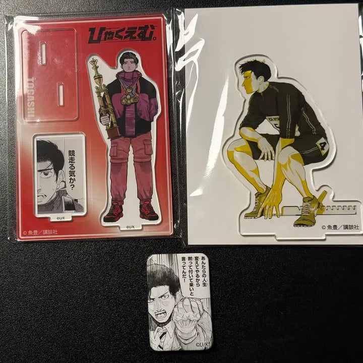 [BUNJANG] Culcolle Togashi Acrylic Stand and Can Badge Bundle / 백미터 칼코레 토가시 원화 아크릴 스탠드 캔뱃지 일괄