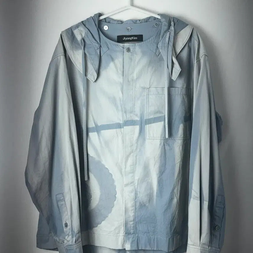 [BUNJANG] Jiyongkim Sun Bleach Hooded Shirt Jacket / 지용킴 jiyongkim 선블리치 후드 셔츠자켓