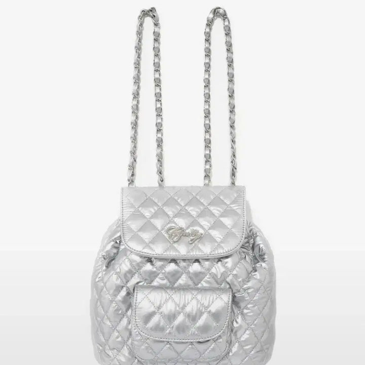 [BUNJANG] QUTIE Mini Backpack Silver / 큐리티 미니 백팩 실버
