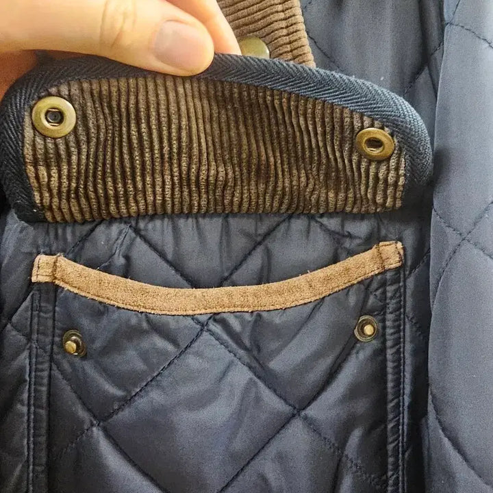[BUNJANG] Polo Ralph Lauren Campton Quilted Jacket Suede Navy XL / [105]정품 폴로 랄프로렌 캠튼 퀼팅자켓 스웨이드 네이비 XL