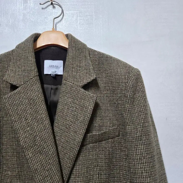 [BUNJANG] LAP Wool Blend Checkered Boxy Fit Semi-Double Jacket S / LAP 울혼방 체크 박시핏 세미 더블쟈켓 S