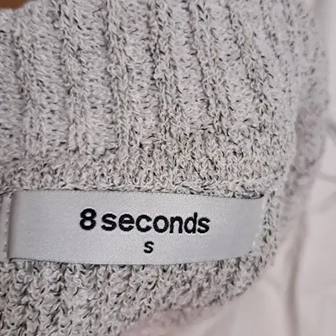 [BUNJANG] 8 Seconds Gray Knit Half-Zip Top 85 / 8세컨즈 그레이 니트 반팔 집업 85 01