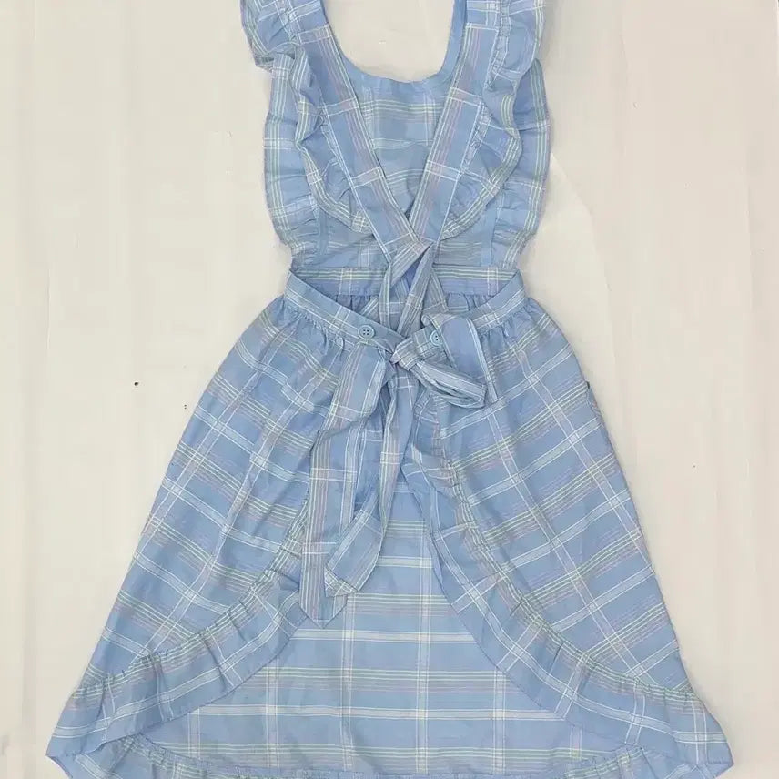 [BUNJANG] Vintage Sawako Layered Check Apron / 일본빈티지 사와코깔 레이어드 체크 러블리 앞치마 작업실 카페 공방추천