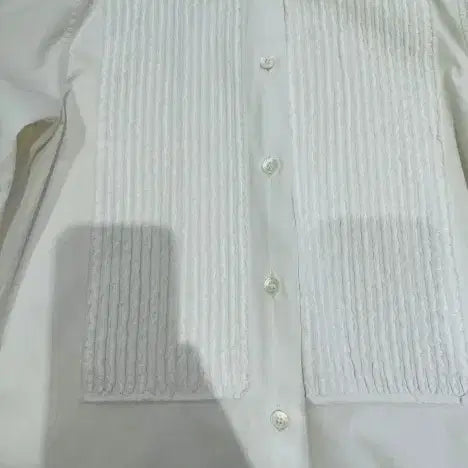 [BUNJANG] Celine White Striped Blouse / 셀린느 화이트 셔츠 블라우스