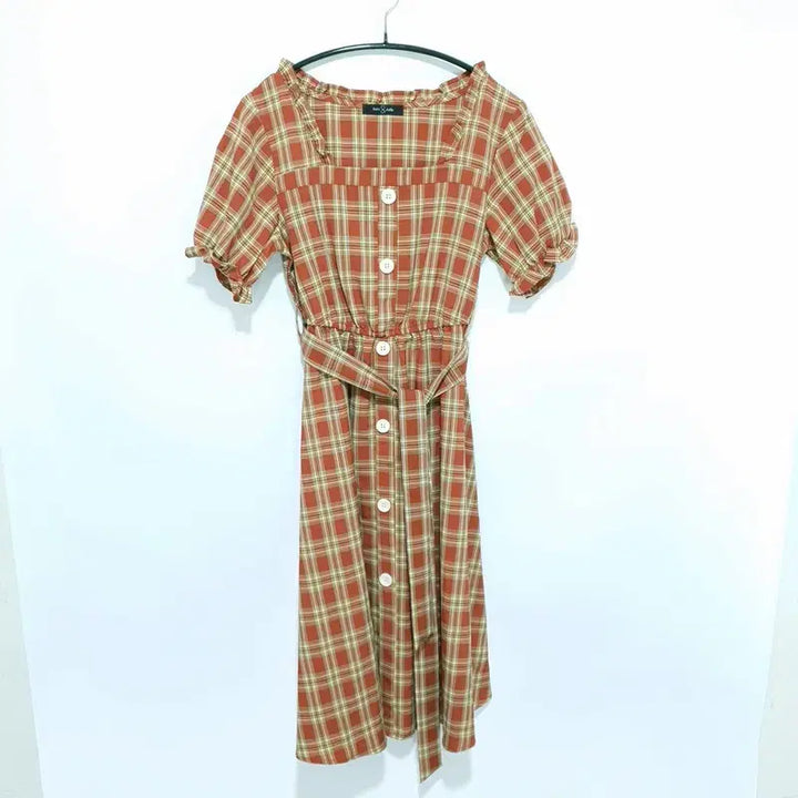 [BUNJANG] Burun &amp; Judy Checkered Dress / 부루앤쥬디 체크 원피스 F_S0638