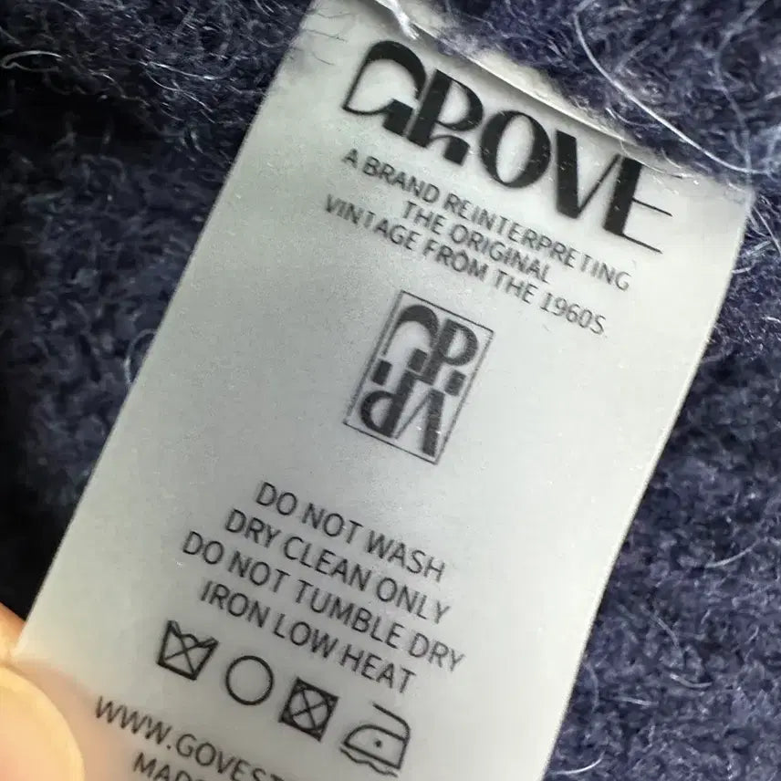 [BUNJANG] Grove Navy Colorblock Knit Sweater / 그로브 네이비 카라 니트 Grove