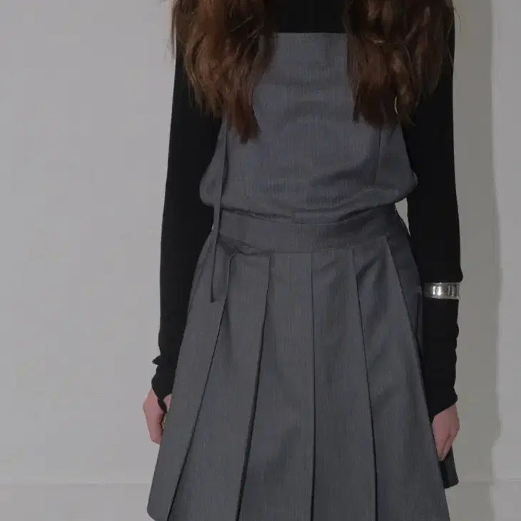 [BUNJANG] FOETO Stripe Pleated Dress / FOETO 스트라이프 플리츠 드레스