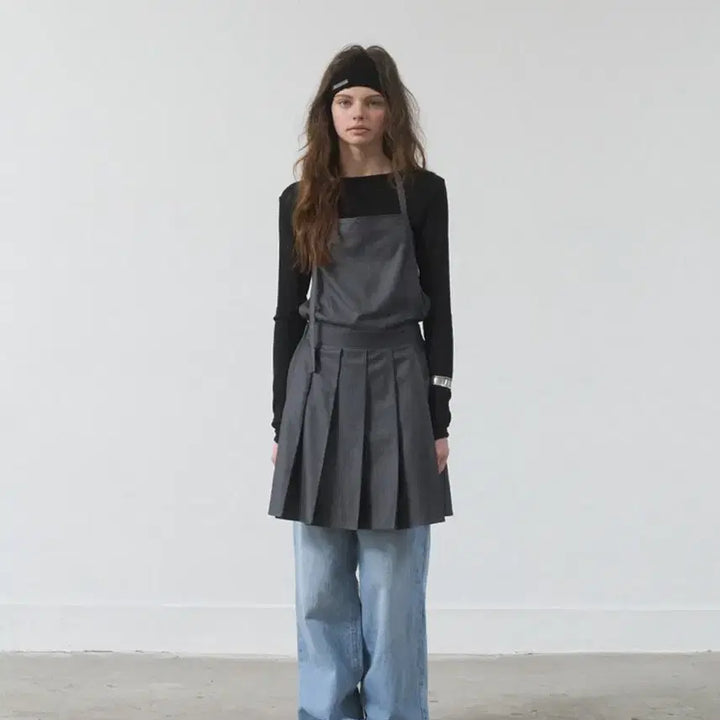 [BUNJANG] FOETO Stripe Pleated Dress / FOETO 스트라이프 플리츠 드레스