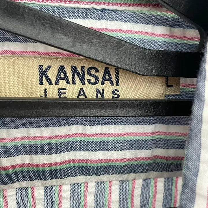 [BUNJANG] KANSAI JEANS Striped Shirt (L) / KANSAI JEANS 남성 스트라이프 셔츠(L)