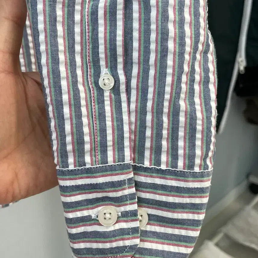 [BUNJANG] KANSAI JEANS Striped Shirt (L) / KANSAI JEANS 남성 스트라이프 셔츠(L)