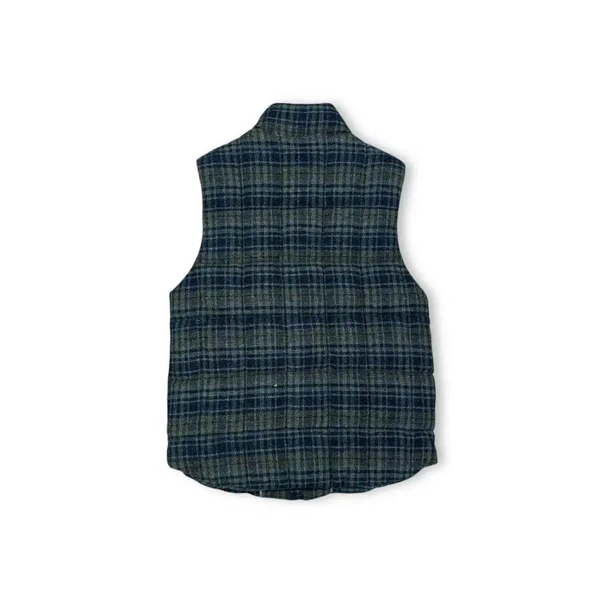 [BUNJANG] Series Check Wool Padded Vest / 시리즈 체크 울 패딩 조끼