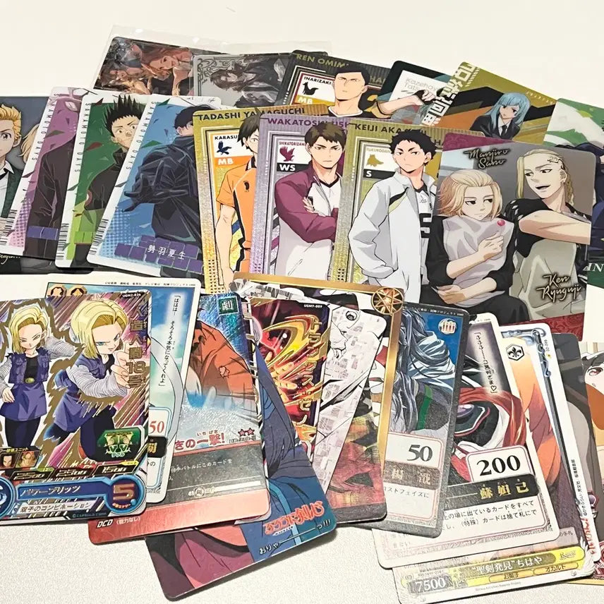 [BUNJANG] Anime Trading Cards Bundle (Haikeyu, Dragon Ball, Tokyo Revengers, Sakamoto Days) / 웨하스카드 애니 카드 일괄 하이큐 드래곤볼 도쿄리밴저스 사카모토데이즈