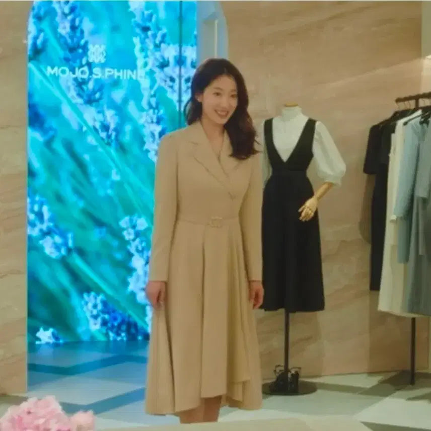 [BUNJANG] MojoSphin Park Shin-hye Flare Midi Dress / 모조에스핀 박신혜 착용한 플레어 원피스
