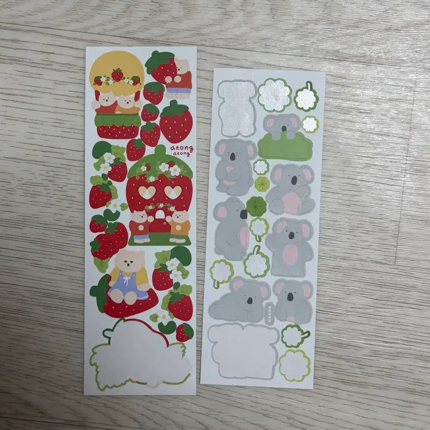 [BUNJANG] Aeongaeong Stickers Bundle Set / 애옹애옹 스티커 2장 일괄