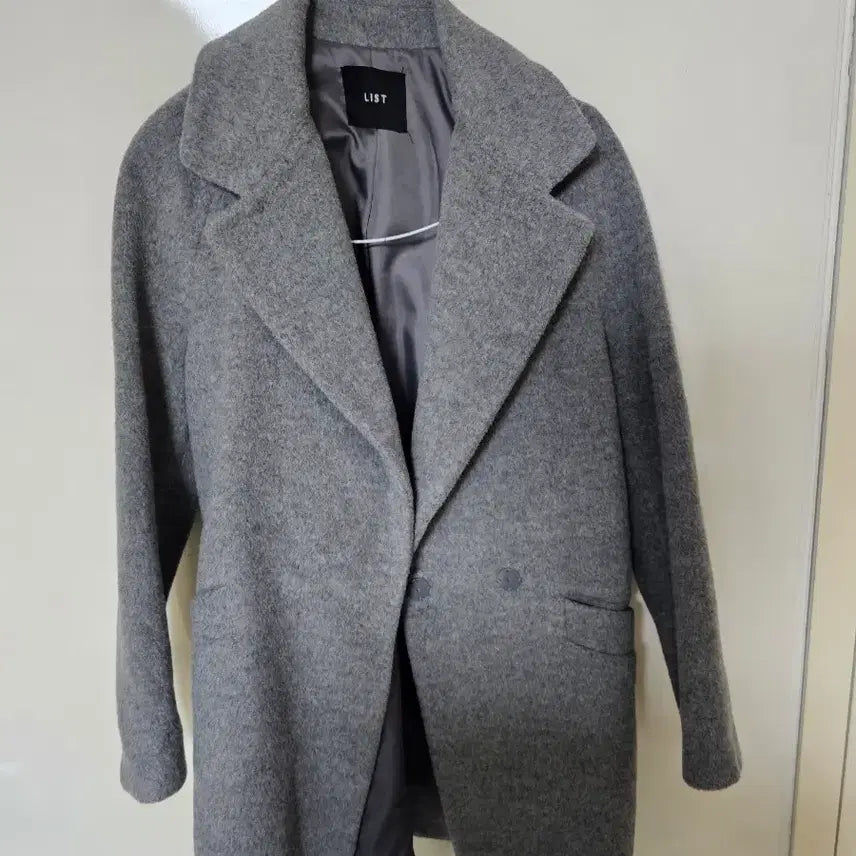 [BUNJANG] List Gray Wool Coat - Size 66 / 리스트 회색 모직 코트 66