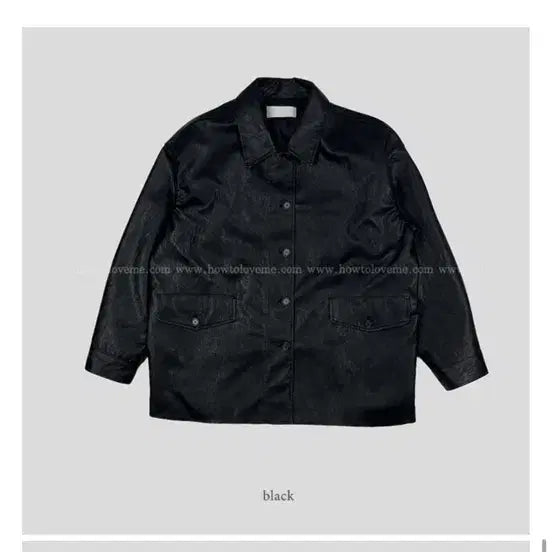 [BUNJANG] HowToLoveMe Owen Half Leather Jacket / 하우투러브미 오웬 하프 레더 자켓
