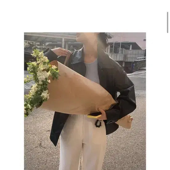 [BUNJANG] HowToLoveMe Owen Half Leather Jacket / 하우투러브미 오웬 하프 레더 자켓