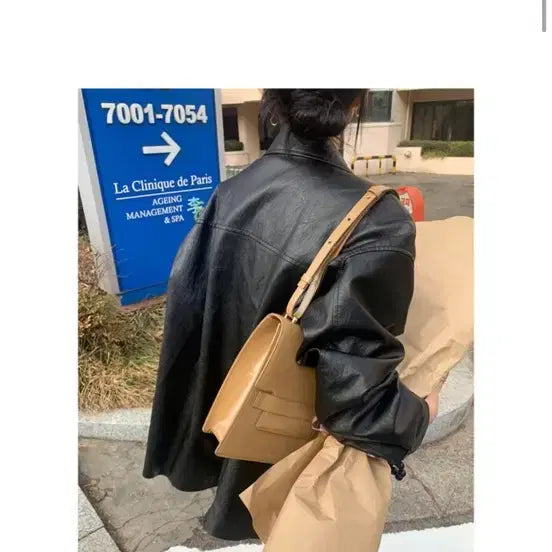 [BUNJANG] HowToLoveMe Owen Half Leather Jacket / 하우투러브미 오웬 하프 레더 자켓
