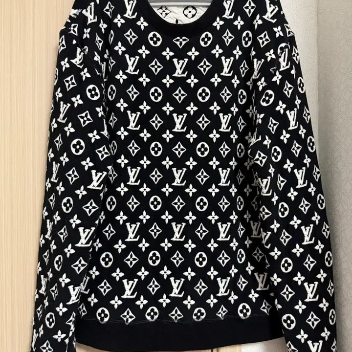 [BUNJANG] Louis Vuitton Monogram Jacquard Sweatshirt / 루이비통 풀 모노그램 자카드 맨투맨
