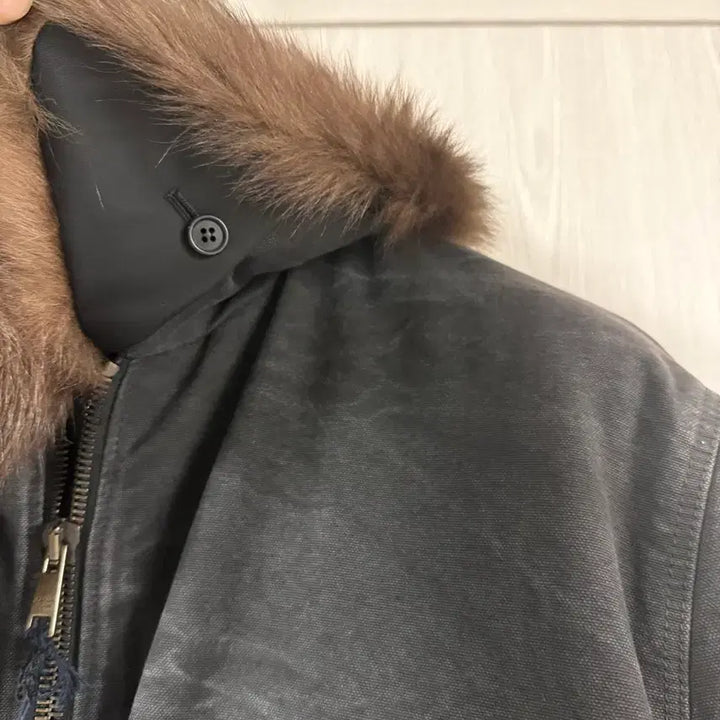 [BUNJANG] Prada Shearling Fur Padded Jacket / [L] 프라다 24fw 블랙 시어링 퍼 패딩 자켓 새상품