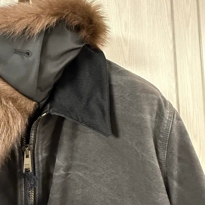 [BUNJANG] Prada Shearling Fur Padded Jacket / [L] 프라다 24fw 블랙 시어링 퍼 패딩 자켓 새상품