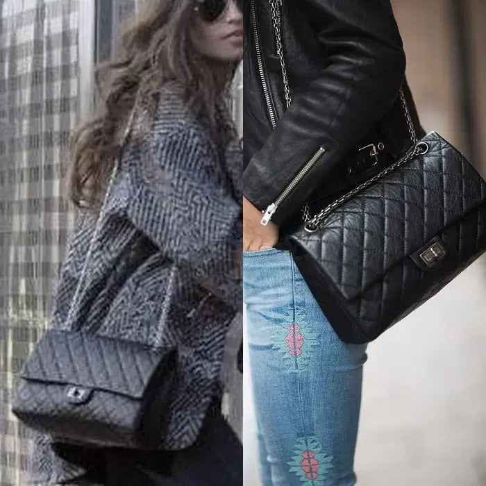 [BUNJANG] Chanel 2.55 Medium Flap Bag (Black) / 샤넬 2.55 빈티지 미듐(28) 플랩 백 은장 블랙