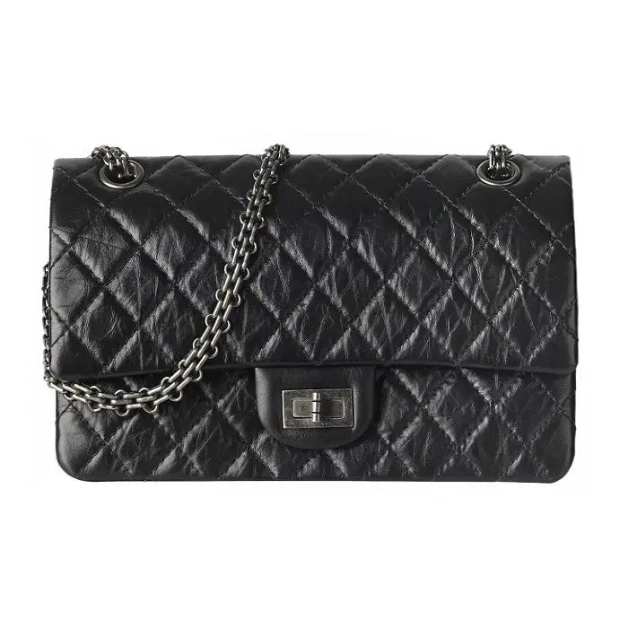 [BUNJANG] Chanel 2.55 Medium Flap Bag (Black) / 샤넬 2.55 빈티지 미듐(28) 플랩 백 은장 블랙