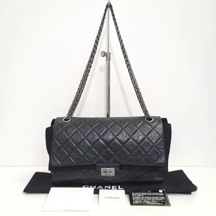 [BUNJANG] Chanel 2.55 Medium Flap Bag (Black) / 샤넬 2.55 빈티지 미듐(28) 플랩 백 은장 블랙